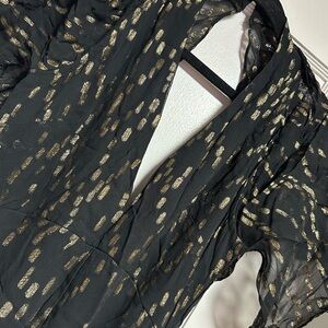 Nasty gal black and gold dress size 4